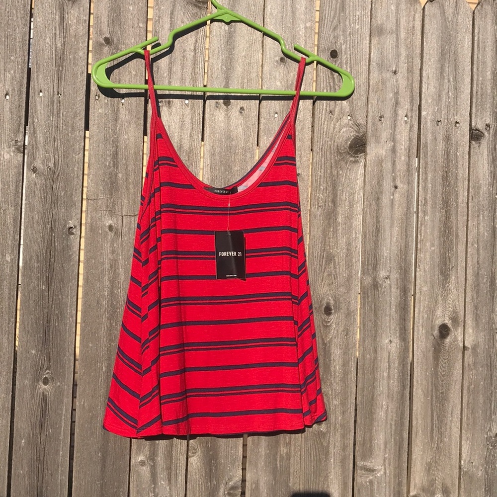 Striped spaghetti strap summer top